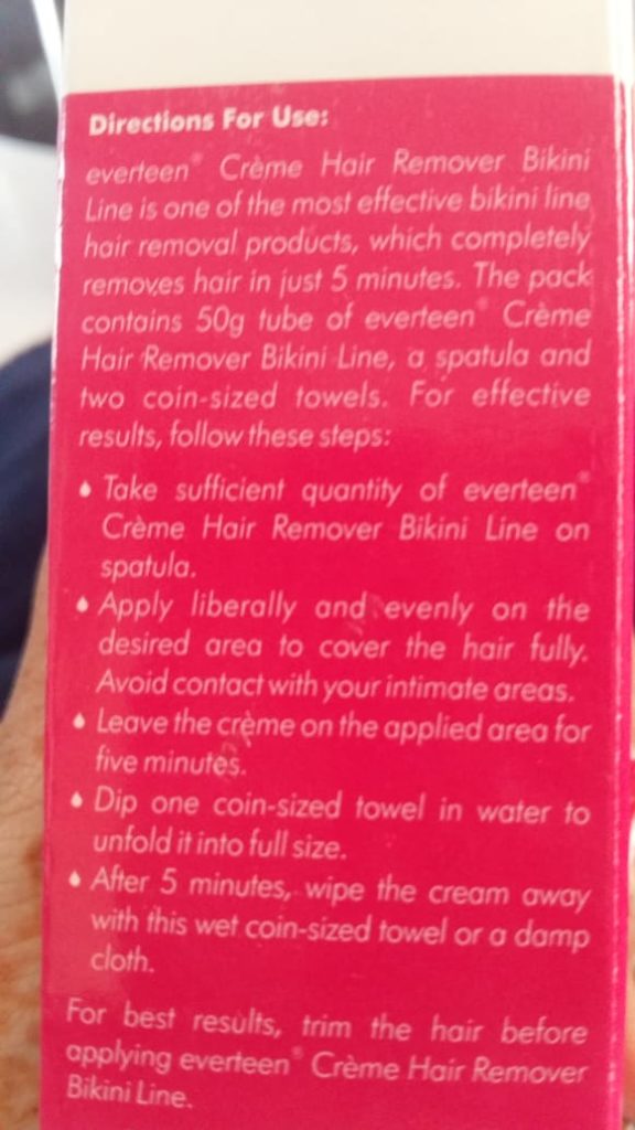 Bikini Line Hair Removal Cream pros